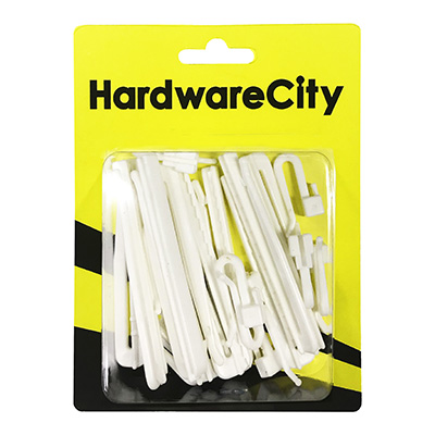 HardwareCity Curtain Plastic Long Hooks, 10PC/Pack