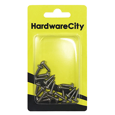 HardwareCity 6 X 1/2 Stainless Steel PH Pan Head Self Tapping Screws, 20PC/Pack