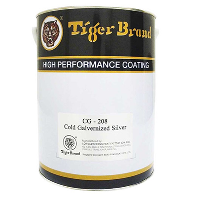 Tiger Brand Cold Galvanising Paint Silver 5L