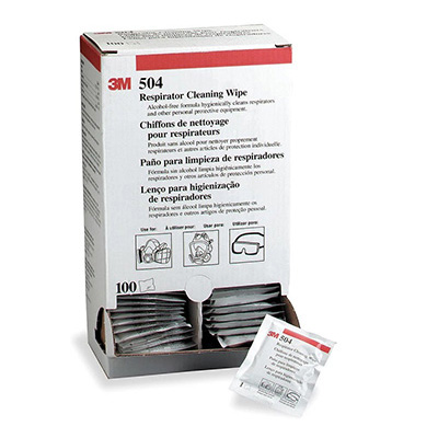 3M 504/07065 Respirator CLEANING WIPES Alcohol Free