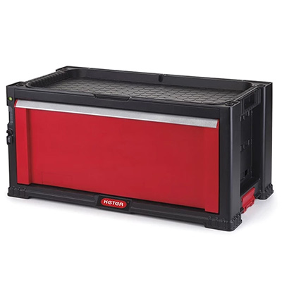 Keter Tool Chest Box 1 Drawer Red/Grey