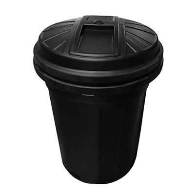 HardwareCity Heavy Duty Plastic Trash Bin 80L Black