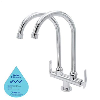 Husky T1002 Double Arm Kitchen Sink Tap Cold