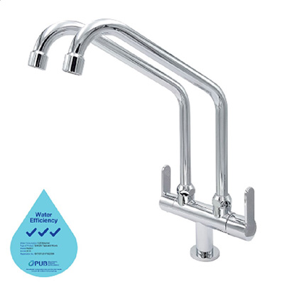 Husky 2513 Double Arm Kitchen Sink Tap Cold