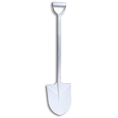 Warrior Steel Handle Round Pointed Shovel White