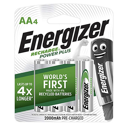 Energizer RECHARGE POWER PLUS 4AA Batteries 4PC/PK