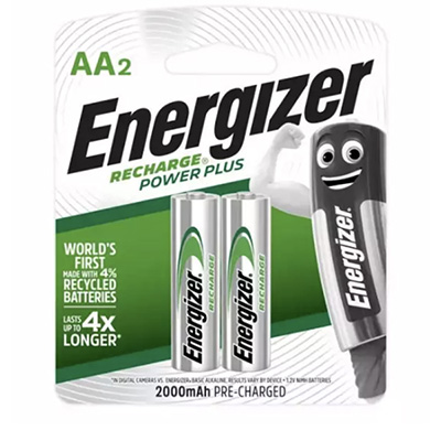 Energizer RECHARGE POWER PLUS 2AA Batteries 2PC/PK