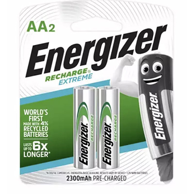 Energizer RECHARGE EXTREME AA Batteries 2PC/PK