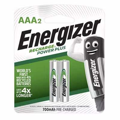 Energizer RECHARGE POWER PLUS 2AAA Batteries 2PC/PK