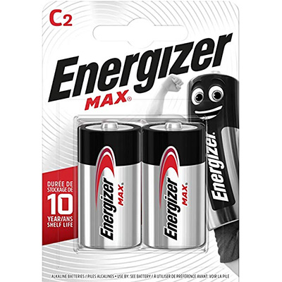 Energizer Max Alkaline C Batteries 2PC/PK