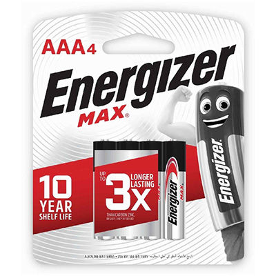 Energizer Max AAA Alkaline Batteries 4PC/PK