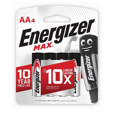 Energizer Max AA Alkaline Batteries 4PC/PK