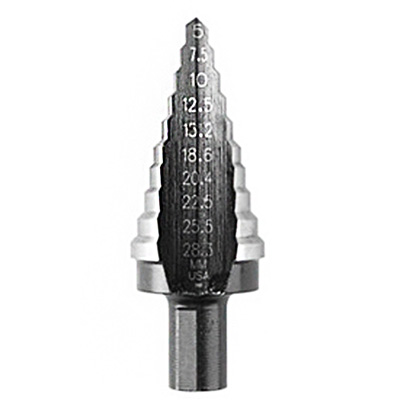 Irwin UniBit No. 11194 PG29M 10 Hole Sizes HSS Metal Step Drill Bit (5mm To 28.3mm) - 11194 PG29M