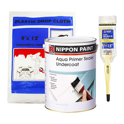 Nippon Paint Aqua Primer Sealer Undercoat White 1 Litre Package