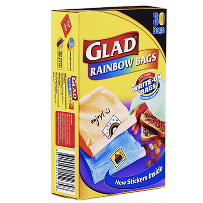 Glad C-GL607 Rainbow Sandwich Bag 30's
