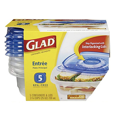 Gladware C-GL620 Entree 5PC/Set
