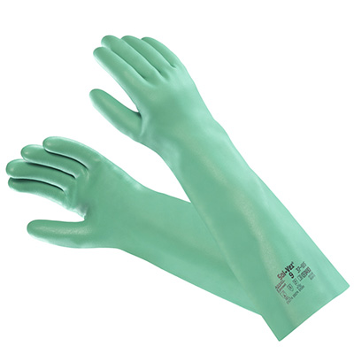 Ansell 37-185 AlphaTec Solvex, Extra Long Nitrile Gloves
