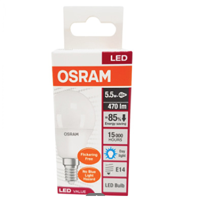 Osram LED VALUE 5.5W Frosted E14 NON-DIMMABLE