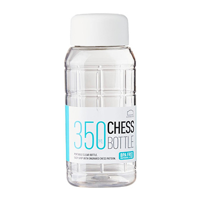 Lock & Lock Premium Chess Bottle 350ML with Silicone (White)