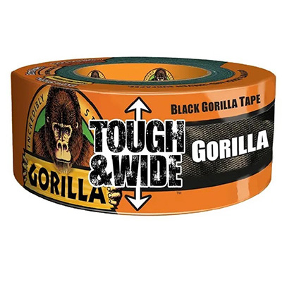 Gorilla Tape 105670 (2.88" X 25yd) Black TOUGH & WIDE Weather Resistant Tape 71MM X 22.8M
