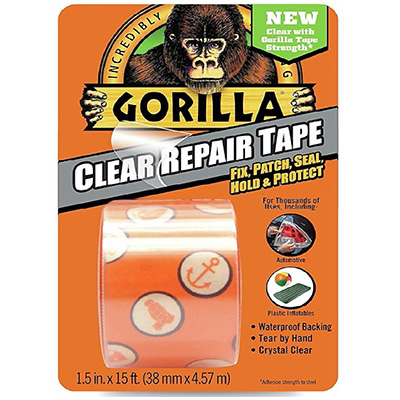 Gorilla 6015002 Clear Repair Tape (1.5" X 15 Feet) 38MM X 4.57M
