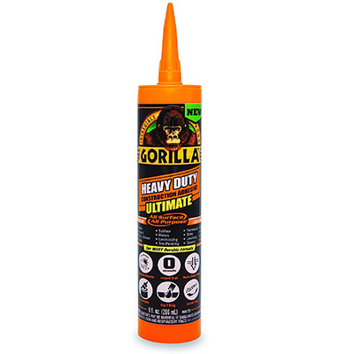 Gorilla 8008001 Heavy Duty Construction Adhesive White Ultimate 9oz (266ML)