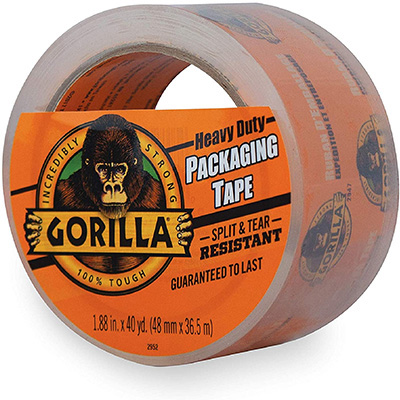 Gorilla 6042502 Heavy Duty Packaging Tape (1.88" X 40yd) 48MM X 37M