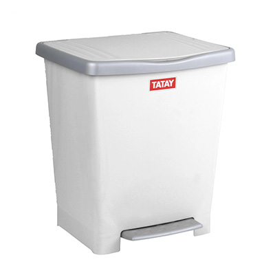 Tatay 23L Pedal Bin White