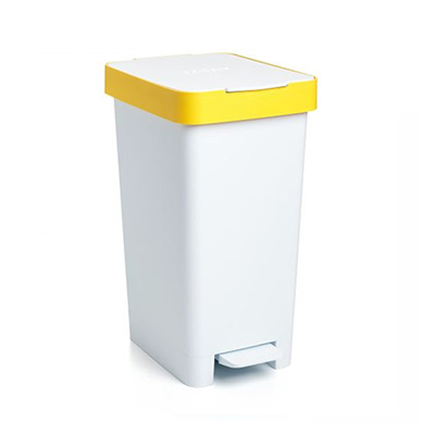 Tatay 25L Yellow Frame Smart Pedal Bin (With Frame To Hold Trash Bags)
