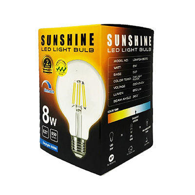 Sunshine 8W LED DIMMABLE Filament Light Bulb E27