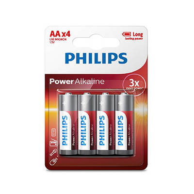 Philips Blister Pack 4 X AA Power Alkaline Battery