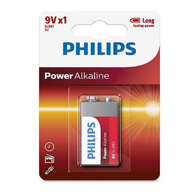 Philips Blister Pack 9V Power Alkaline Battery