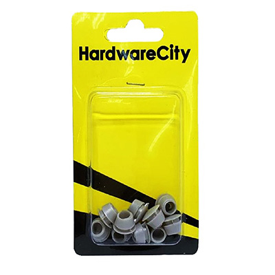 HardwareCity Furniture Rubber Screw Cap Grey, 10PC/Pack