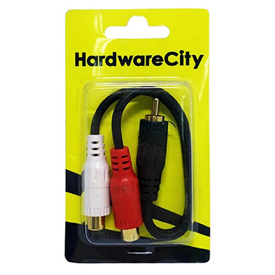 HardwareCity 2 X Female RCA Cable Stereo To Sound Jack