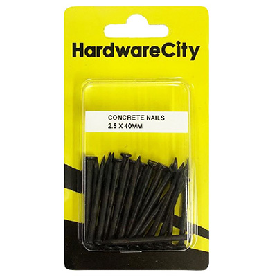 HardwareCity 40MM (1-1/2) Black Concrete Nails, 30PC/Pack