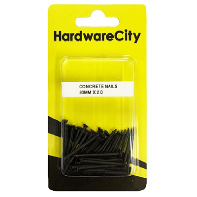 HardwareCity 30MM (1-1/4) Black Concrete Nails, 30PC/Pack