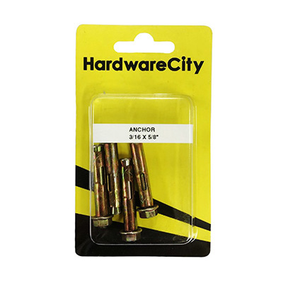 HardwareCity 3/16 X 5/8 Expansion Anchor, 4PC/Pack