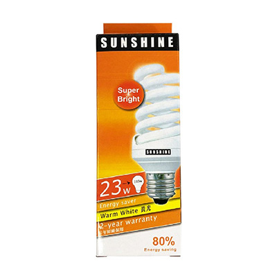 Sunshine Energy Saving Lamp Full Spiral 23W Warm White