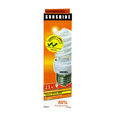 Sunshine Energy Saving Lamp Full Spiral 11W Warm White