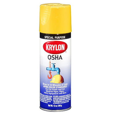 Krylon 1813 OSHA Safety Yellow Spray Paint 12oz