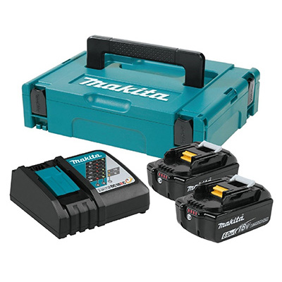 Makita MKP1RG182 (198119-8) 2 X 18V 6.0AH LI-ION Batteries (BL1860B), MAKPAC