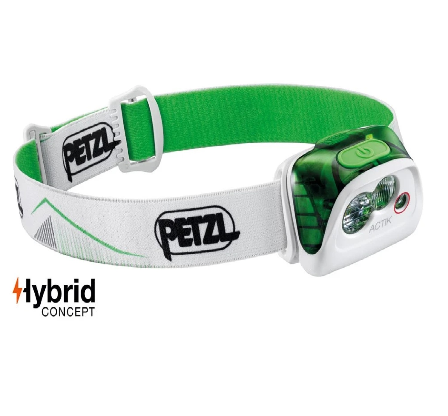Petzl ACTIK Multi Beam Head Lamp With Red Lighting Green 350 LUMENS