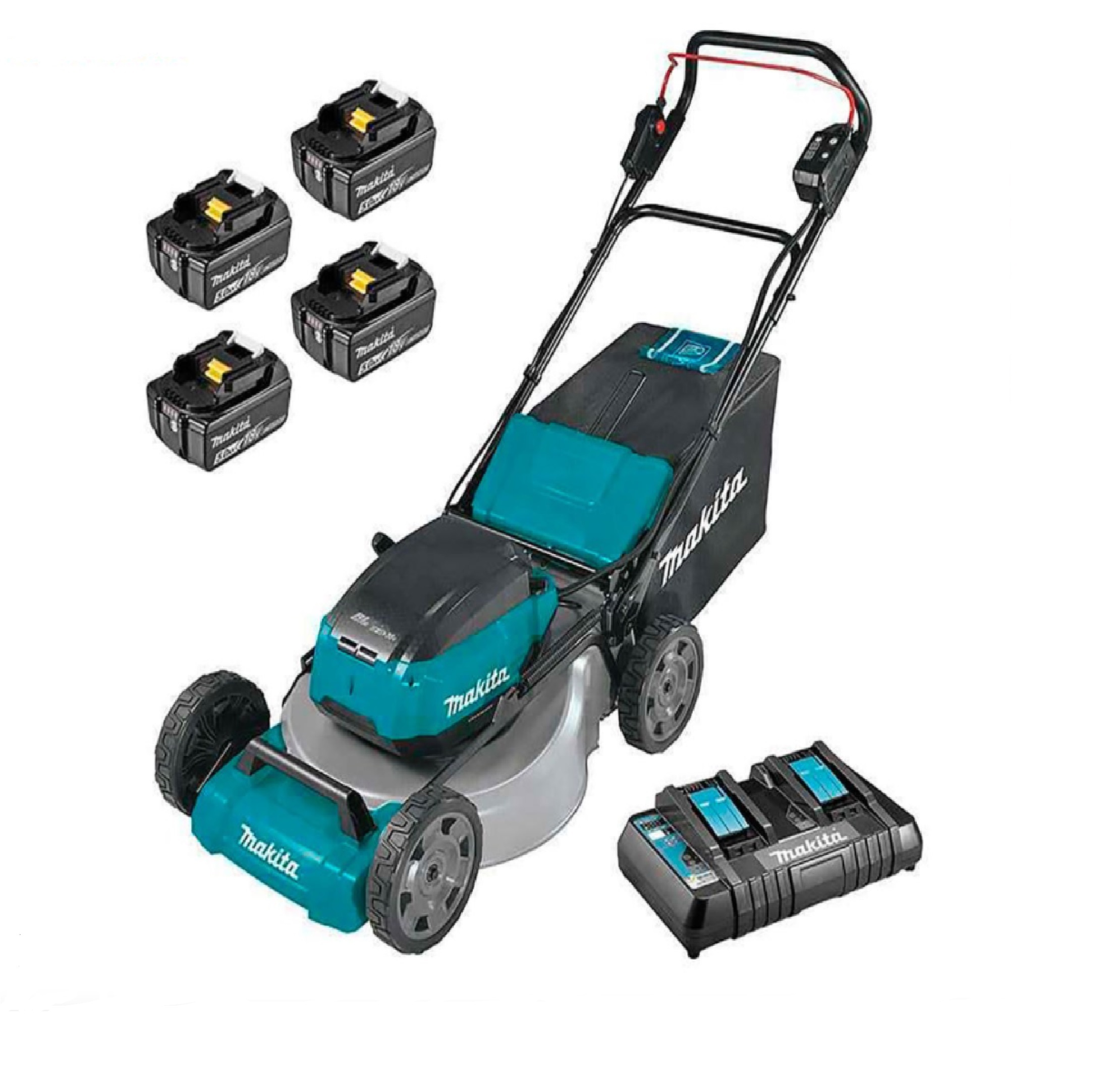 Makita DLM532Z 36V (18V+18V) LI-ION 530MM Brushless Lawn Mower PLUS MKP3PT184 Battery Combo