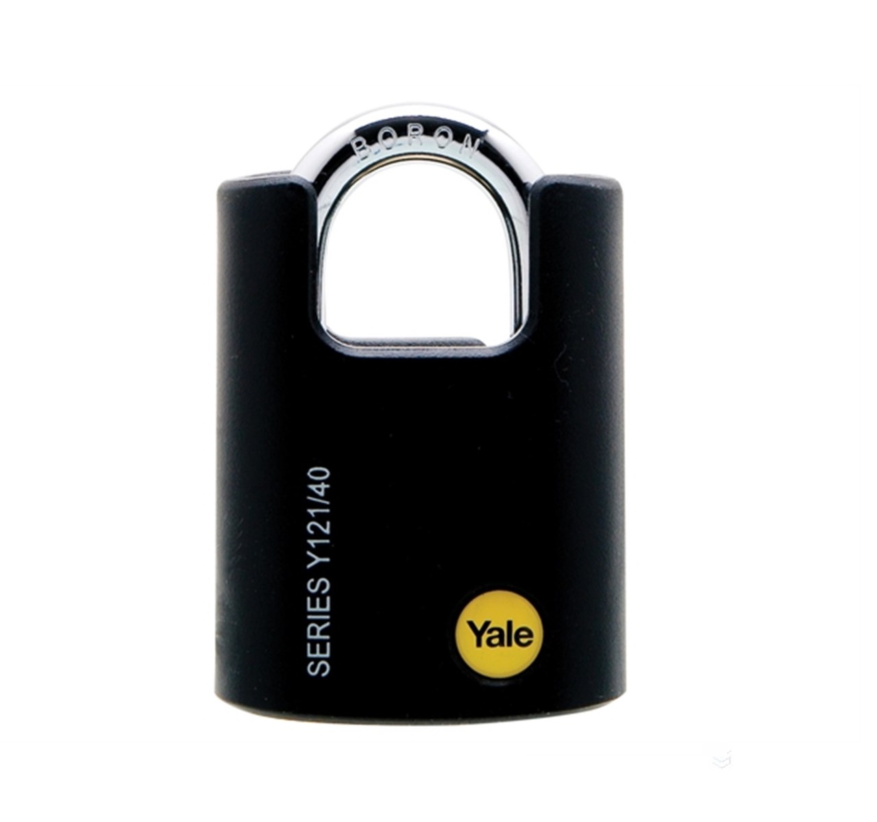 Yale Y121-40-125-1 Black 40MM Closed Shackle Padlock Comes With 3 Keys