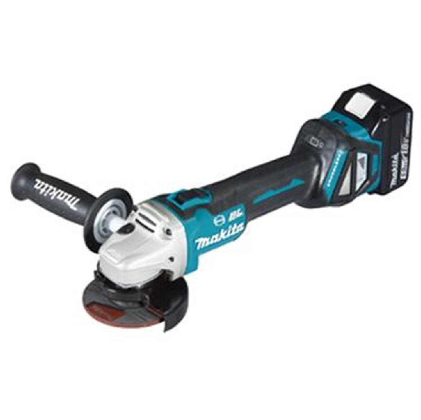 Makita DGA413RTE 2 X 18V 5.0AH LI-ION 100MM (4") Brushless Angle Grinder With Top Slide Switch