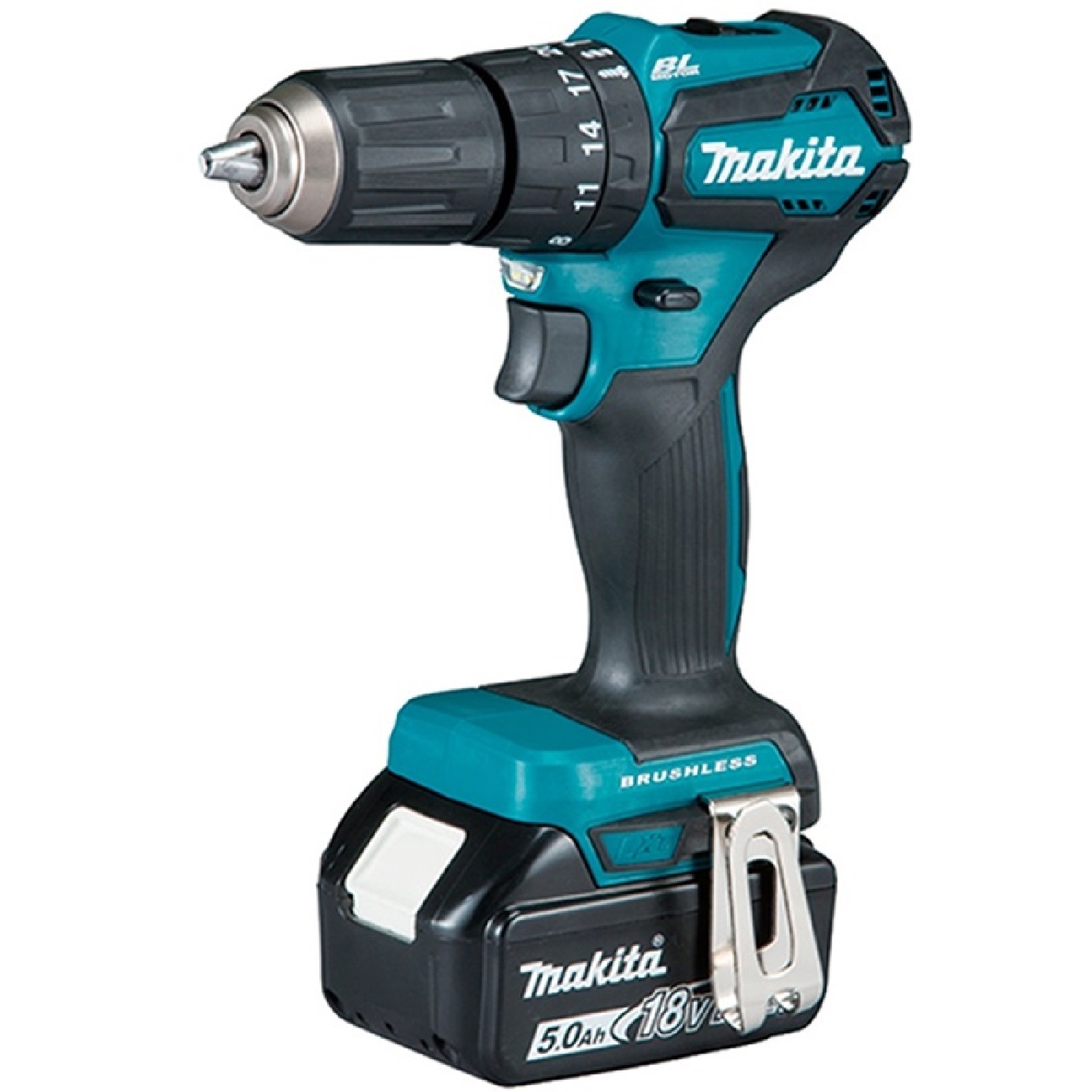 Makita DHP483RTE 2 X 18V 5.0AH LI-ION Brushless Cordless Hammer Driver Drill