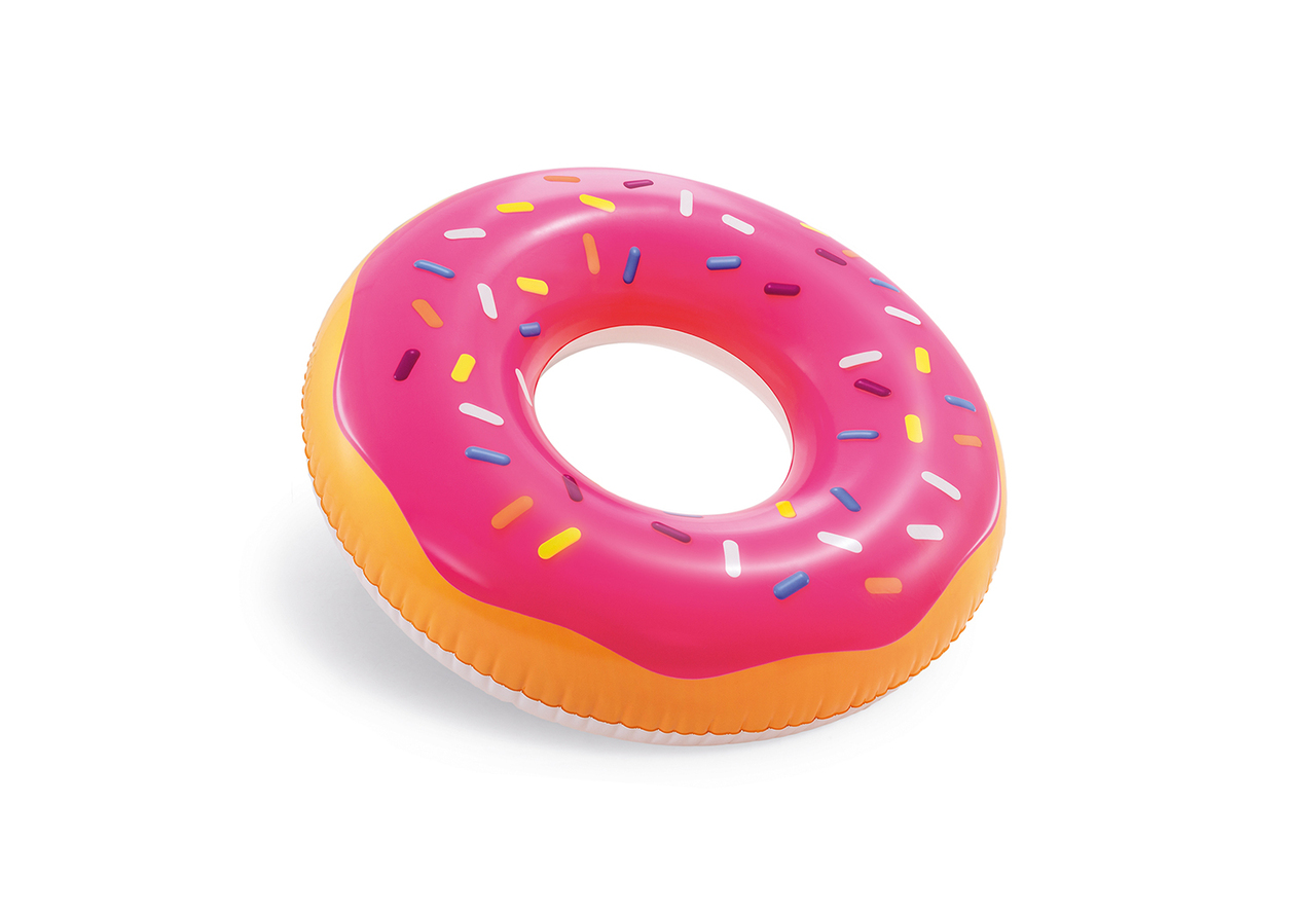 INTEX 56256 Big Frosted Donut Float, Pink