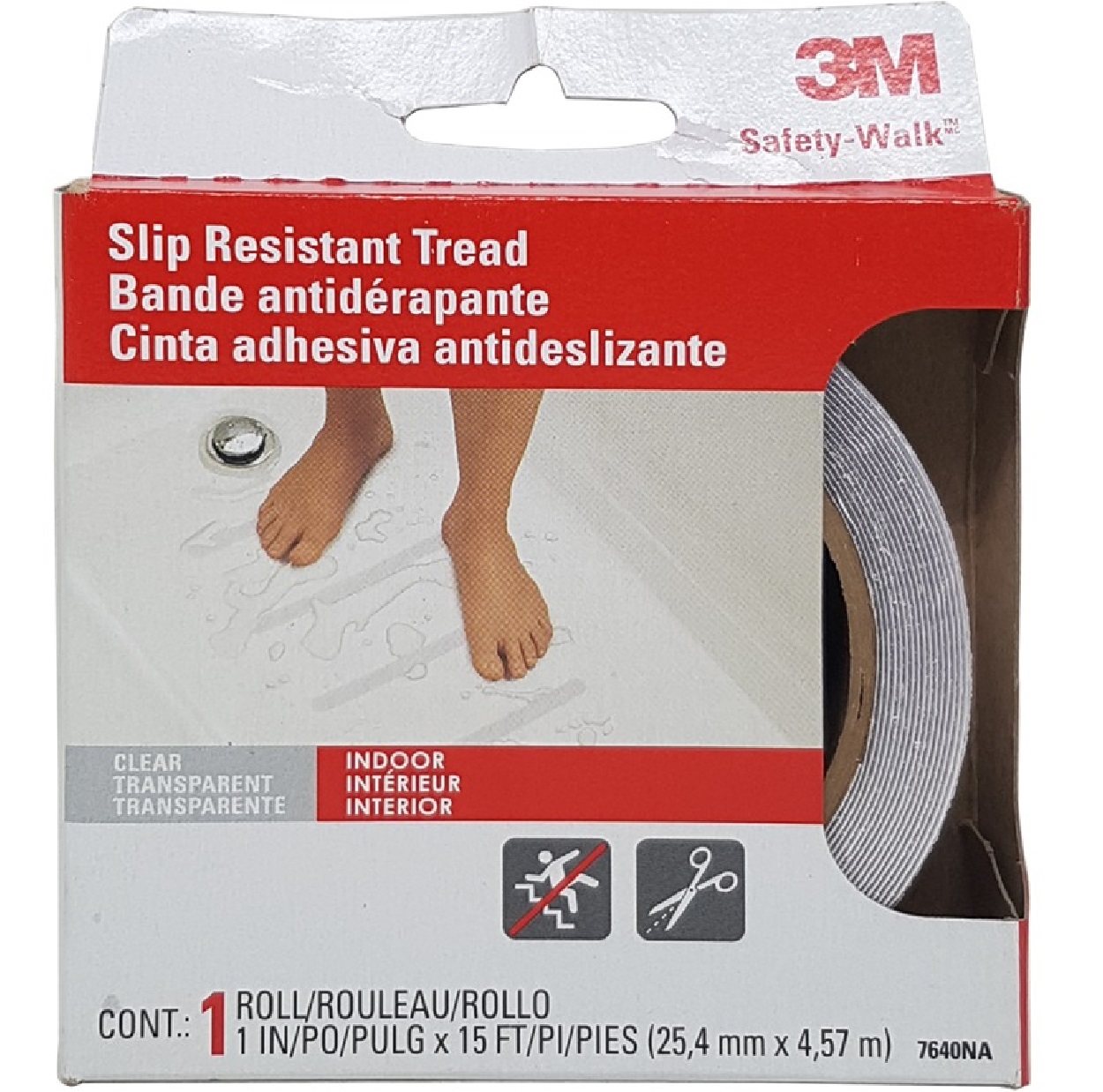 3M 7640NA Slip Resistant Tread (Tub & Shower) 1.0in X 180in