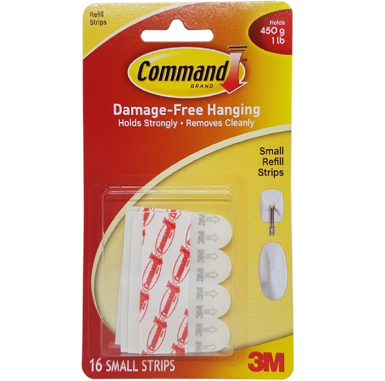 3M COMMAND 17022P Small Refill 16 Strips