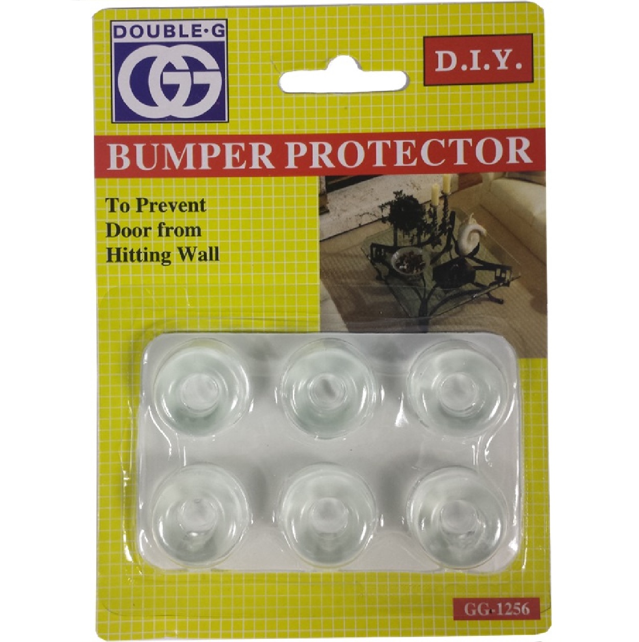 GG GG1256 Adhesive Bumper Round Clear